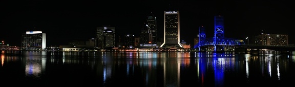 Jacksonville Skyline Night Panorama Digon3